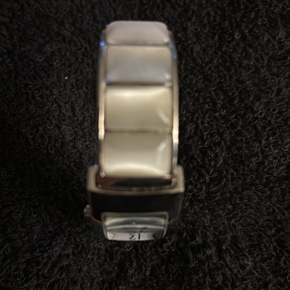 Silver plated watch bracelet with inlayed mother of pearl beautiful and classy - Picture 4 of 4